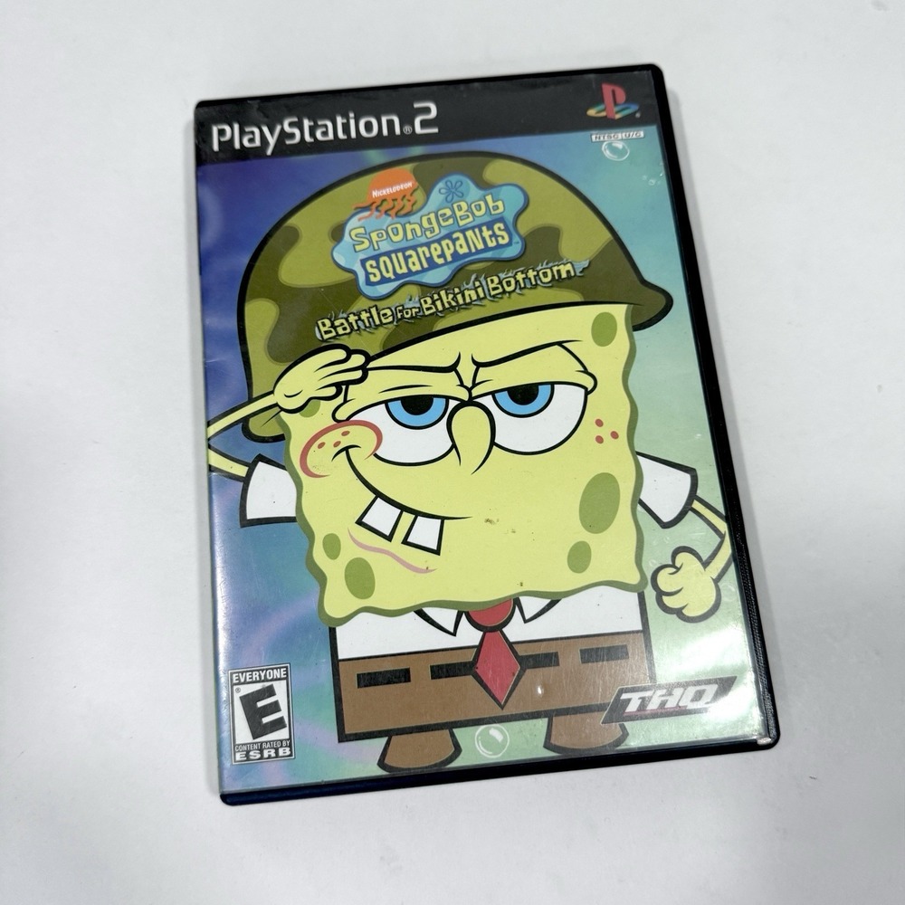 SpongeBob Battle for Bikini Bottom PS2 Complete Disc Manual Untested‎